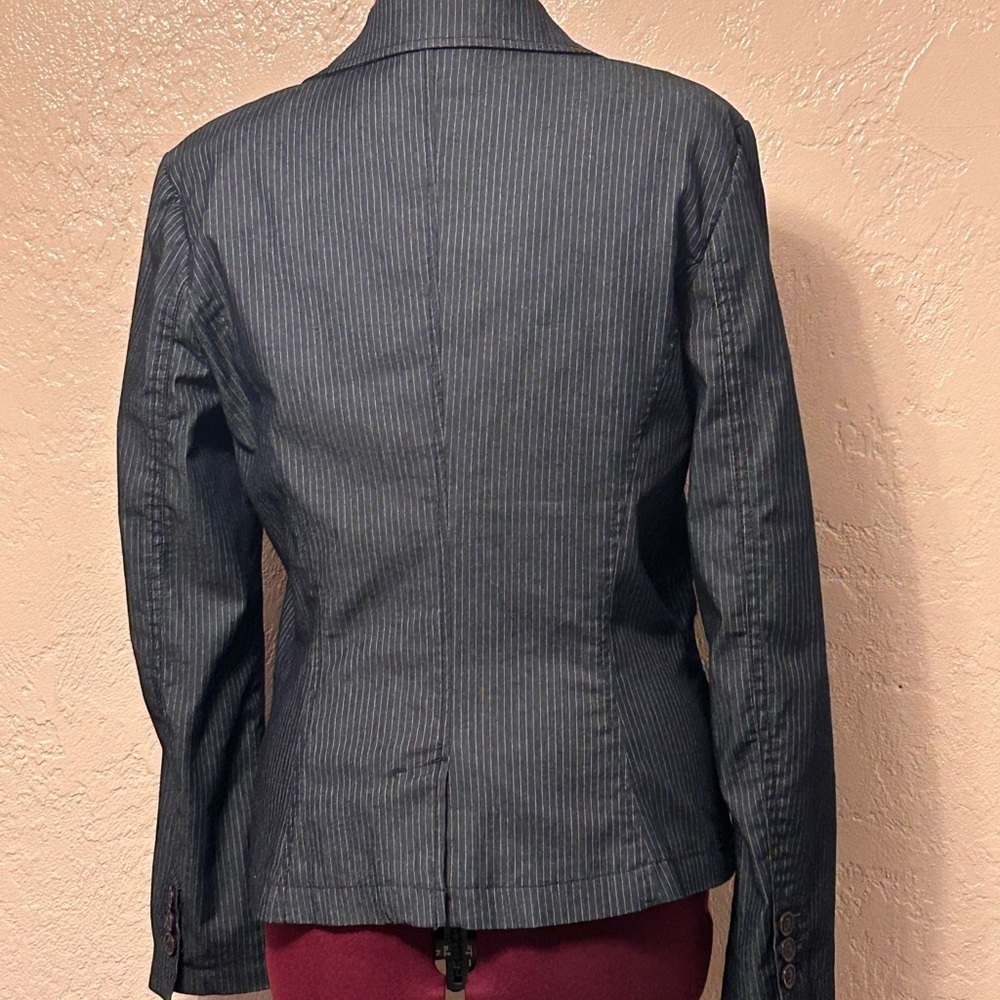 Vintage Red Label Esprit Black Pinstripe Blazer juniors size large - Picture 3 of 12